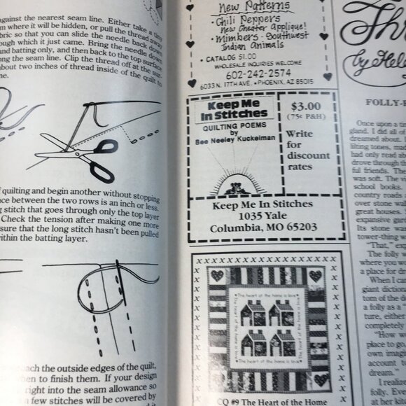 Vintage Quilters Newsletter Magazine May 1989 Issue No. 212 Tips And Patterns - Picture 9 of 9